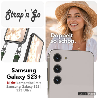 Samsung Galaxy S23 Plus Schutzhülle mit magnetisch verstellbarem Crossbody-Umhängeband 
