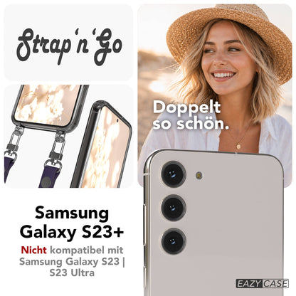 Samsung Galaxy S23 Plus Schutzhülle mit magnetisch verstellbarem Crossbody-Umhängeband 