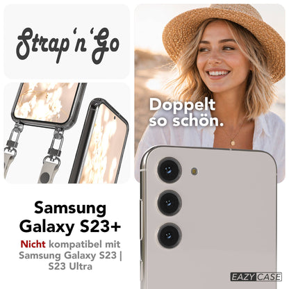Samsung Galaxy S23 Plus Schutzhülle mit magnetisch verstellbarem Crossbody-Umhängeband 
