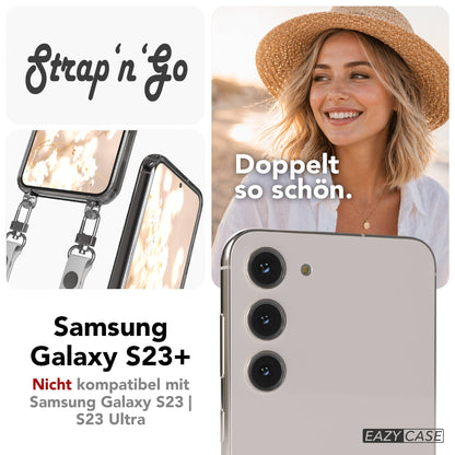 Samsung Galaxy S23 Plus Schutzhülle mit magnetisch verstellbarem Crossbody-Umhängeband 