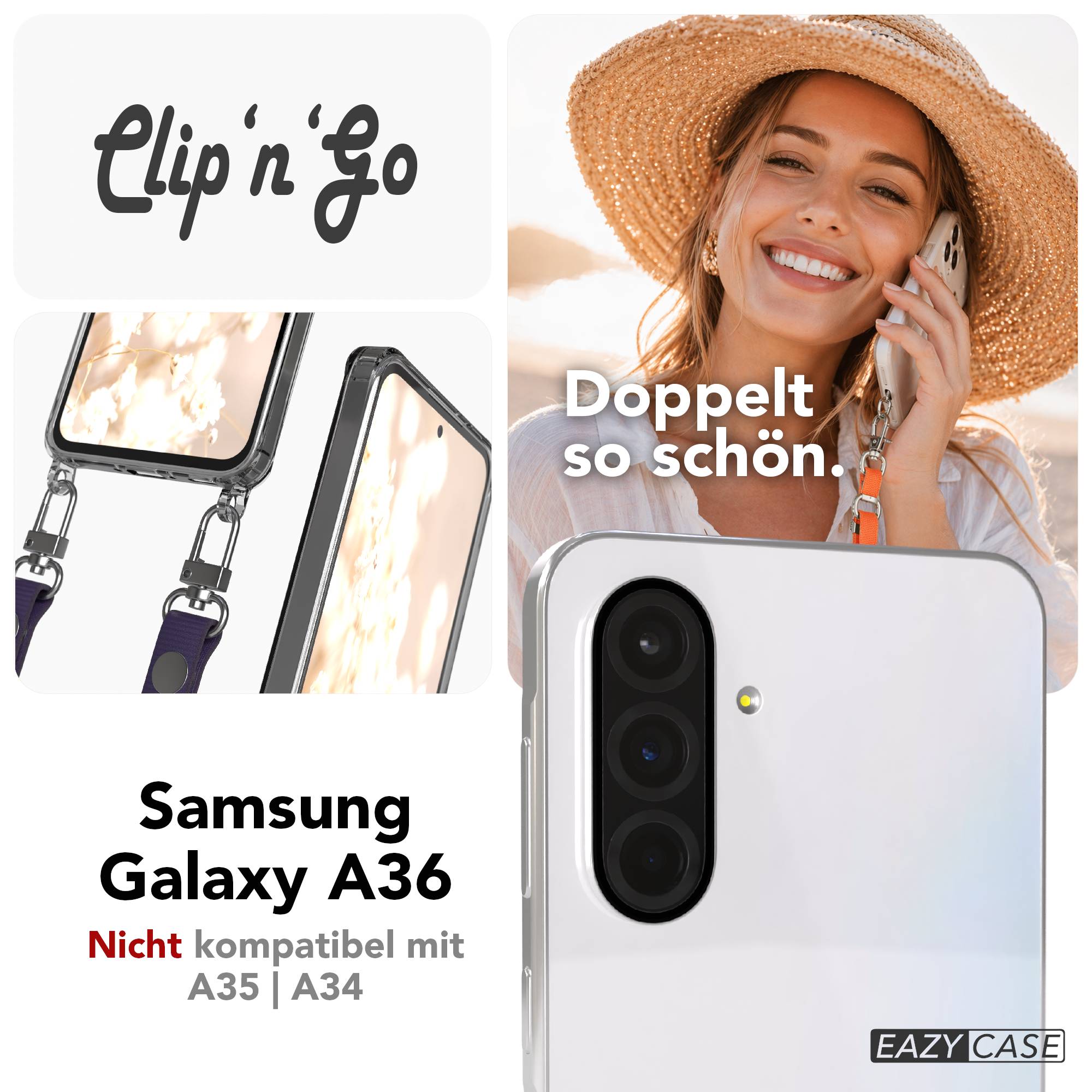 Samsung Galaxy A36 MagSafe Hülle mit magnetischer Crossbody Handykette 