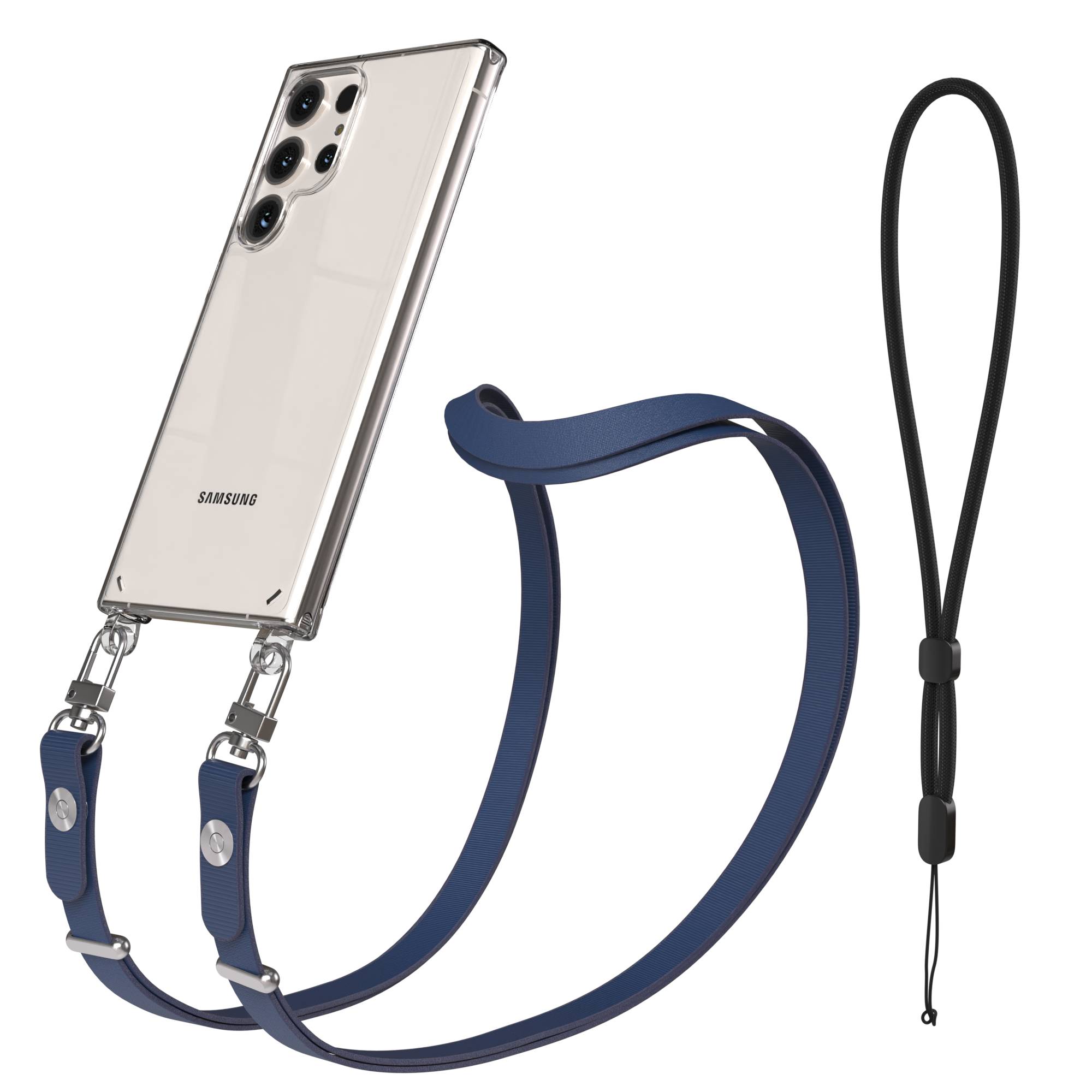 Samsung Galaxy S23 Ultra Schutzhülle mit magnetisch verstellbarem Crossbody-Umhängeband 