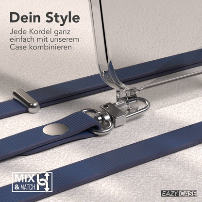 Apple iPhone 15 MagSafe Hülle mit magnetischem Crossbody-Umhängegurt Set #farbe_blau-magsafe-funktion-ohne-magsafe