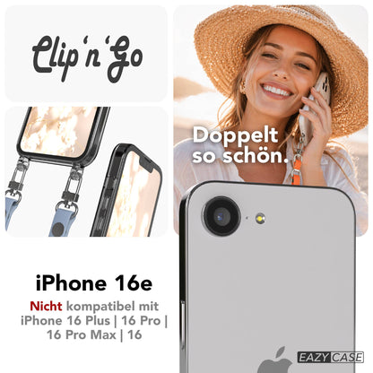 Apple iPhone 16e MagSafe Hülle mit magnetischem Crossbody-Umhängegurt-Set #farbe_hellblau-magsafe-funktion-mit-magsafe
