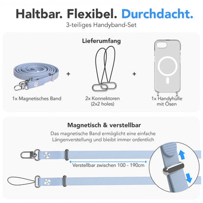 Apple iPhone 16e MagSafe Hülle mit magnetischem Crossbody-Umhängegurt-Set #farbe_hellblau-magsafe-funktion-mit-magsafe
