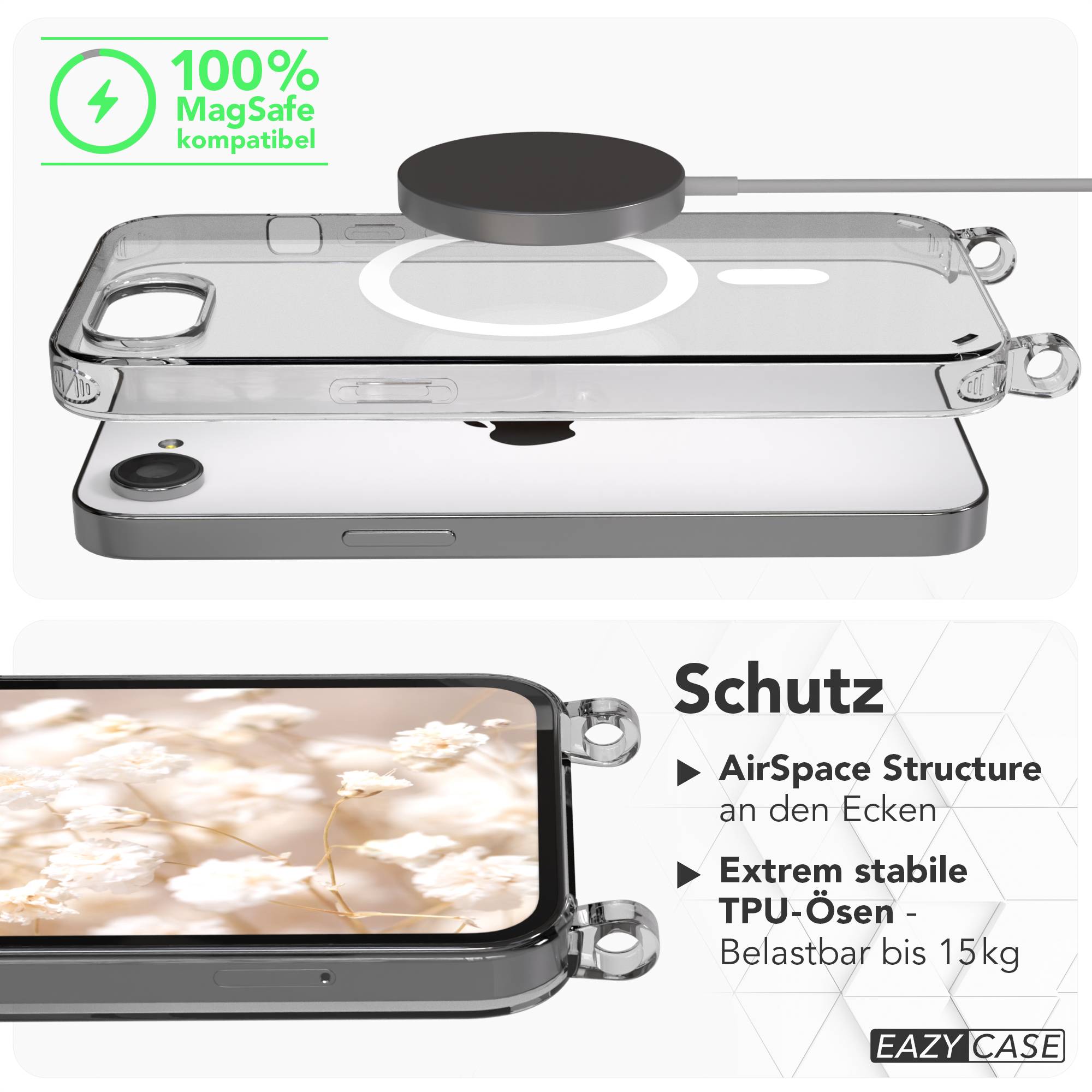 Apple iPhone 16e MagSafe Hülle mit magnetischem Crossbody-Umhängegurt-Set #farbe_hellblau-magsafe-funktion-mit-magsafe