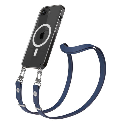 Apple iPhone 16e MagSafe Hülle mit magnetischem Crossbody-Umhängegurt-Set #farbe_blau-magsafe-funktion-mit-magsafe