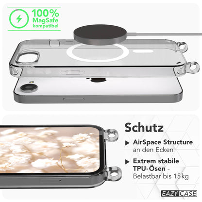 Apple iPhone 16e MagSafe Hülle mit magnetischem Crossbody-Umhängegurt-Set #farbe_blau-magsafe-funktion-mit-magsafe