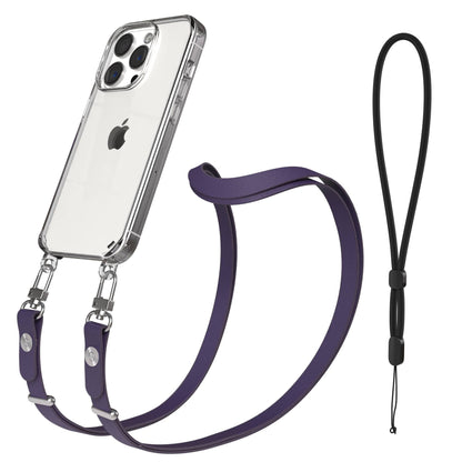 iPhone 15 Pro MagSafe Hülle mit magnetischer Crossbody Handykette von EAZY CASE #farbe_lila-magsafe-funktion-ohne-magsafe