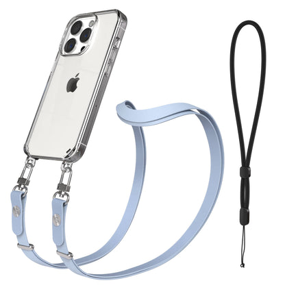 iPhone 15 Pro MagSafe Hülle mit magnetischer Crossbody Handykette von EAZY CASE #farbe_hellblau-magsafe-funktion-ohne-magsafe