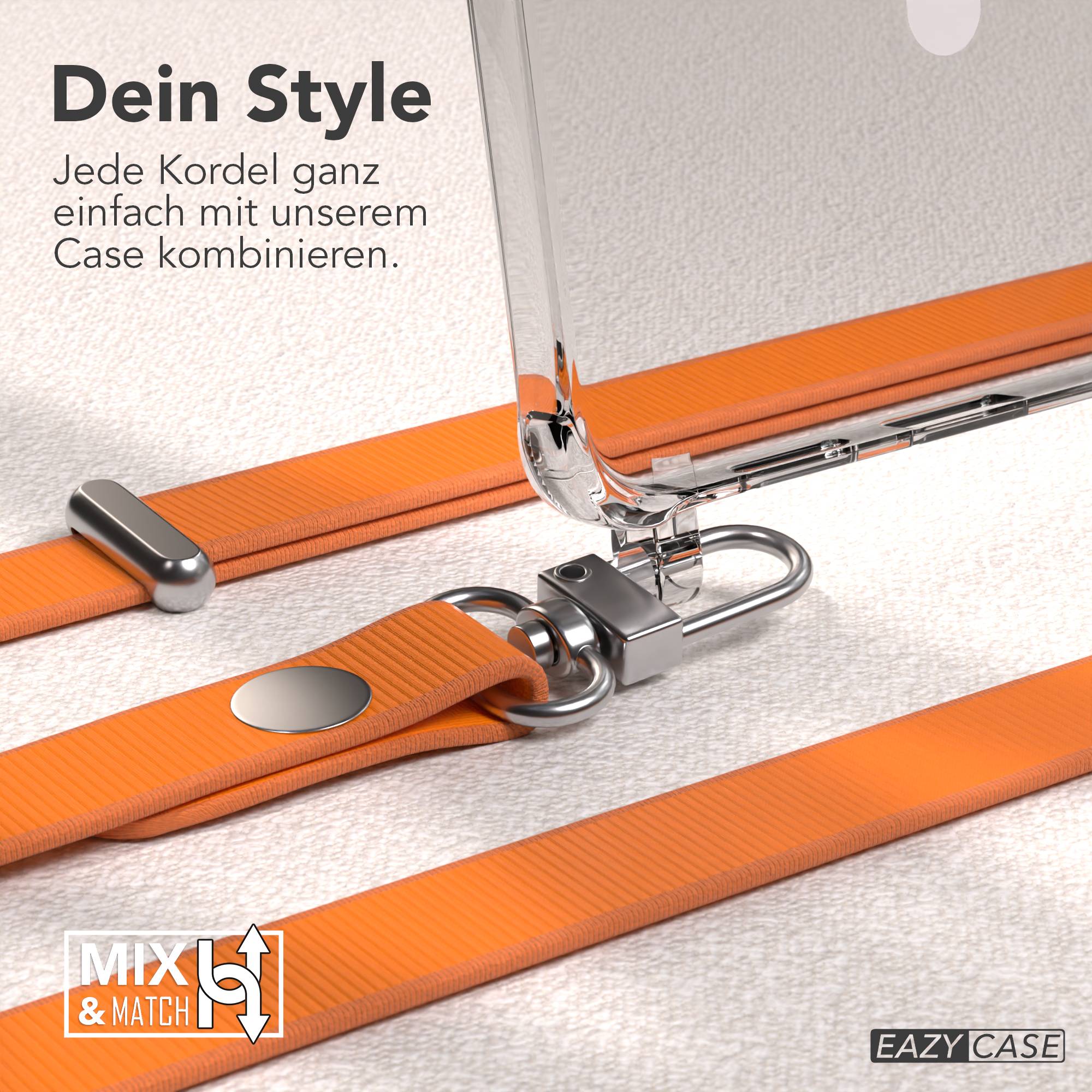 Samsung Galaxy S25 Edge MagSafe Hülle mit magnetischer Crossbody Handykette #farbe_orange-magsafe-funktion-mit-magsafe