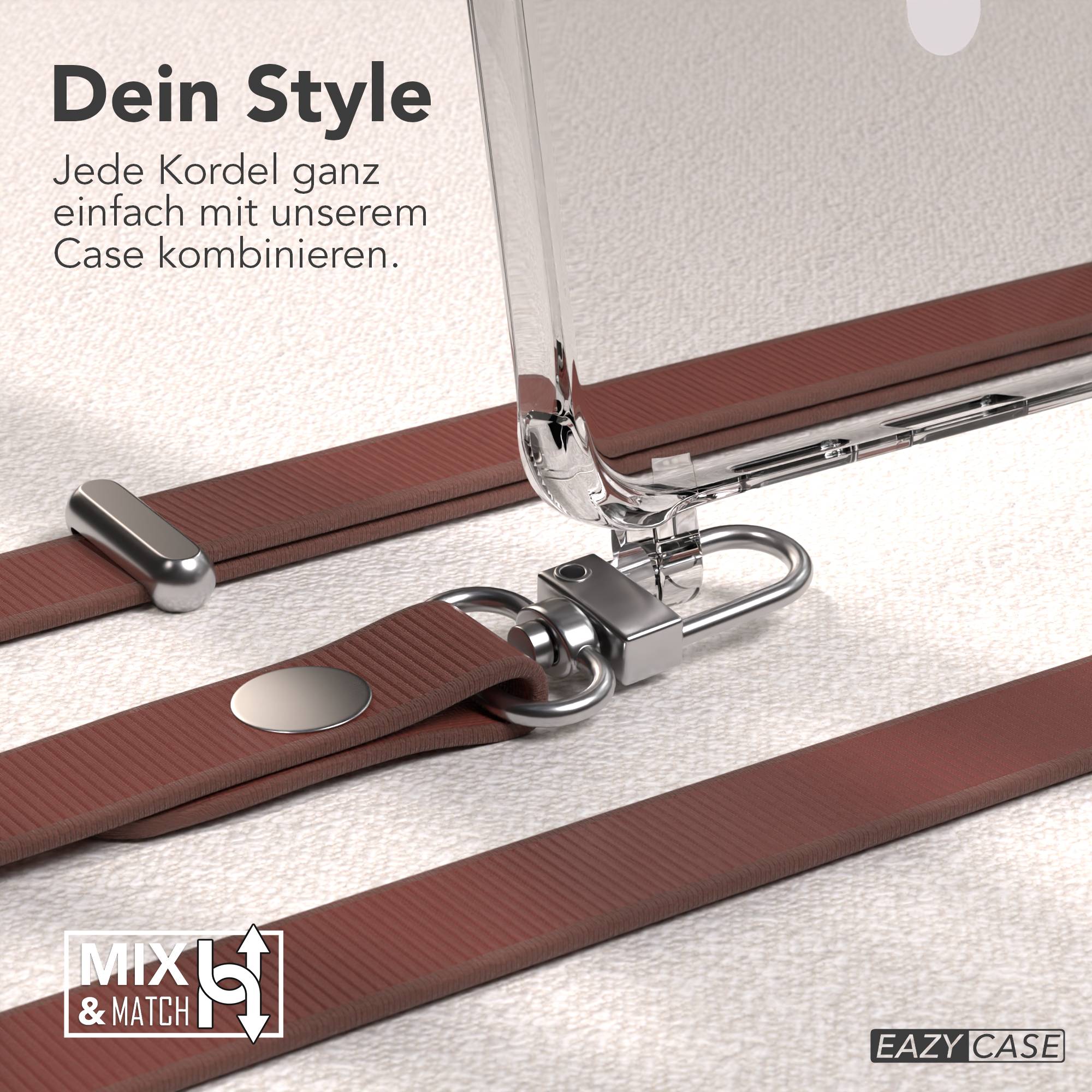 Samsung Galaxy S25 Edge MagSafe Hülle mit magnetischer Crossbody Handykette #farbe_braun-magsafe-funktion-mit-magsafe