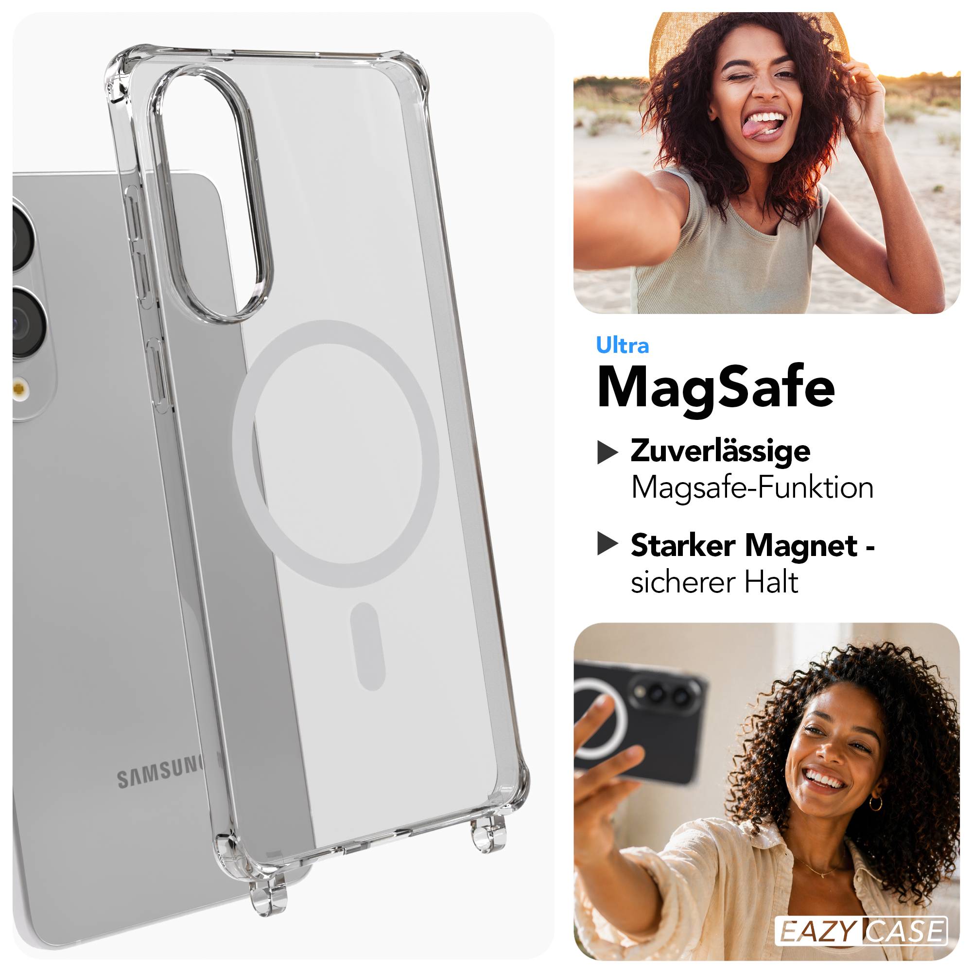 Samsung Galaxy S25 Edge MagSafe Hülle mit magnetischer Crossbody Handykette #farbe_blau-magsafe-funktion-mit-magsafe