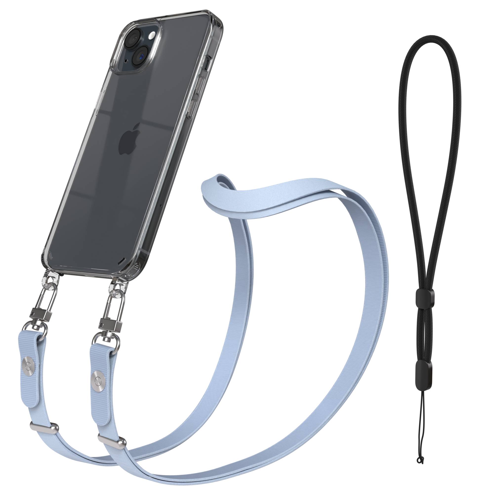 iPhone 15 Plus MagSafe Hülle mit magnetischem Crossbody-Umhängeband #farbe_hellblau-magsafe-funktion-ohne-magsafe