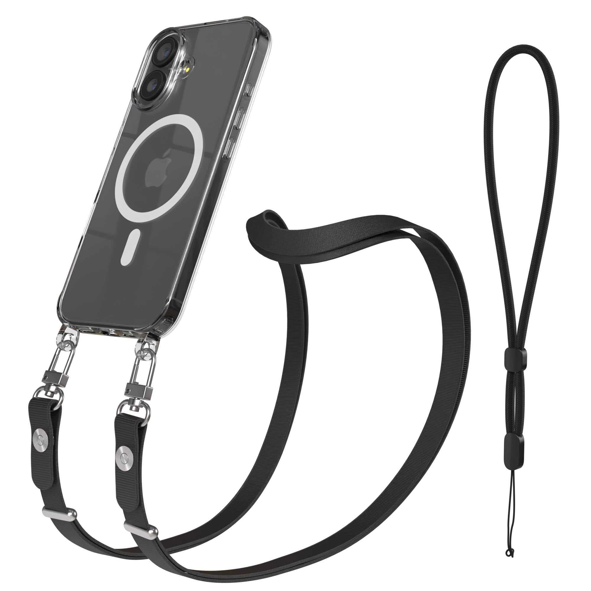 Apple iPhone 17 MagSafe Hülle mit magnetischem Crossbody-Umhängeband Set #farbe_schwarz-magsafe-funktion-mit-magsafe