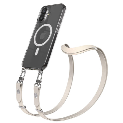 Apple iPhone 17 MagSafe Hülle mit magnetischem Crossbody-Umhängeband Set #farbe_taupe-magsafe-funktion-mit-magsafe