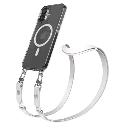 Apple iPhone 17 MagSafe Hülle mit magnetischem Crossbody-Umhängeband Set #farbe_grau-magsafe-funktion-mit-magsafe