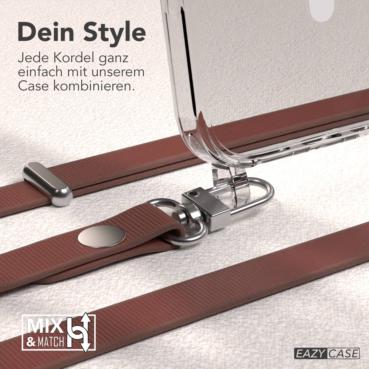 Apple iPhone 17 MagSafe Hülle mit magnetischem Crossbody-Umhängeband Set #farbe_braun-magsafe-funktion-mit-magsafe