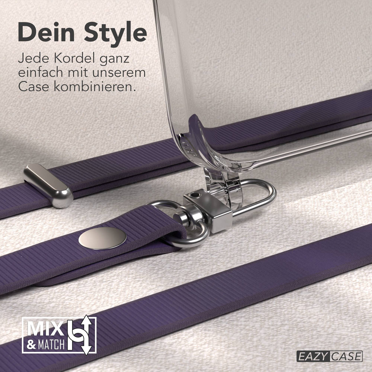 iPhone 15 Pro Max MagSafe Hülle mit magnetischem Crossbody-Umhängeband #farbe_lila-magsafe-funktion-ohne-magsafe