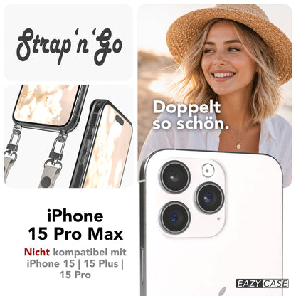 iPhone 15 Pro Max MagSafe Hülle mit magnetischem Crossbody-Umhängeband #farbe_taupe-magsafe-funktion-mit-magsafe