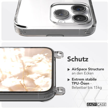 iPhone 15 Pro Max MagSafe Hülle mit magnetischem Crossbody-Umhängeband #farbe_taupe-magsafe-funktion-mit-magsafe