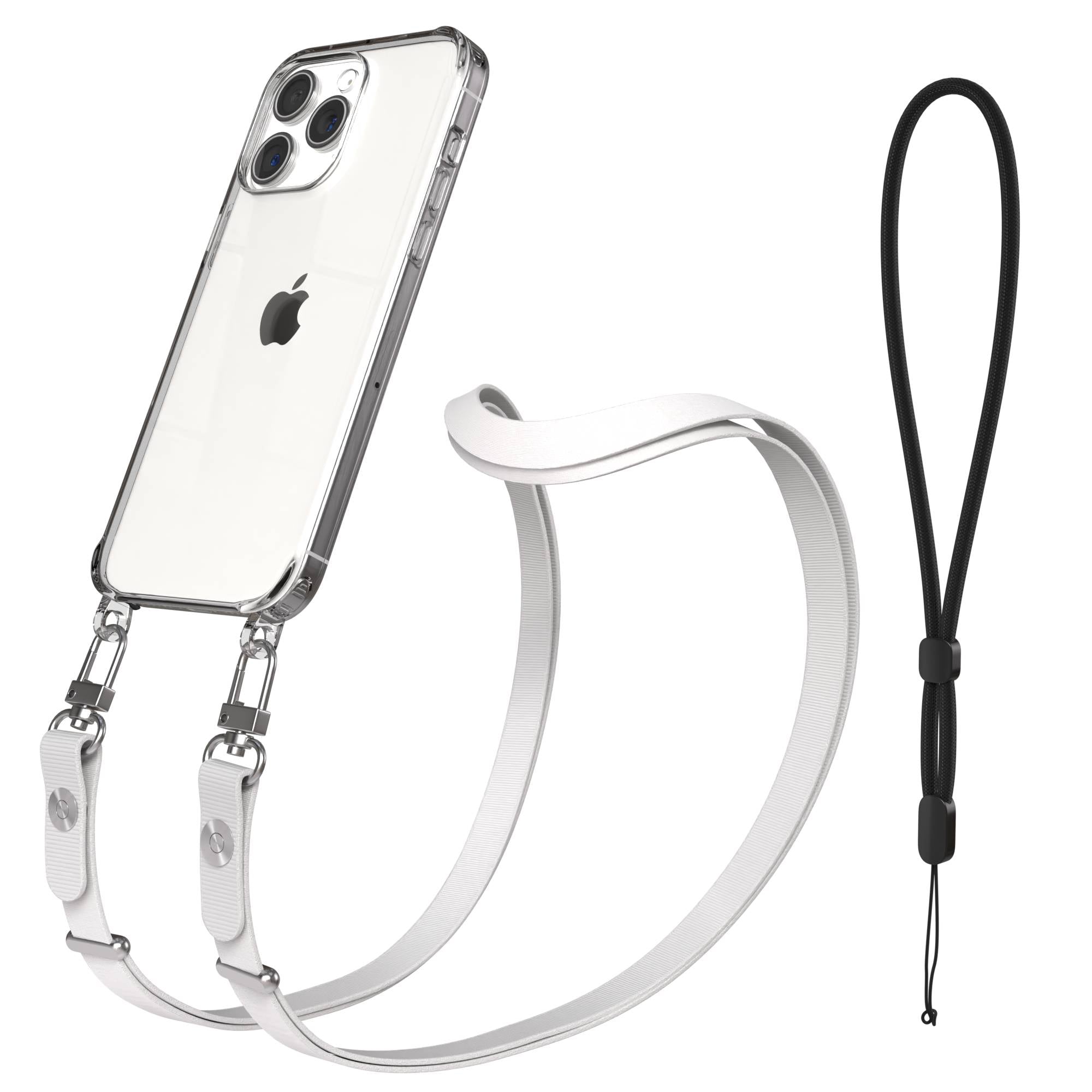 iPhone 15 Pro Max MagSafe Hülle mit magnetischem Crossbody-Umhängeband #farbe_grau-magsafe-funktion-ohne-magsafe