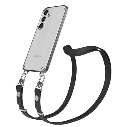 Samsung Galaxy S24 MagSafe Schutzhülle mit magnetischer Crossbody Handykette #farbe_schwarz-magsafe-funktion-mit-magsafe