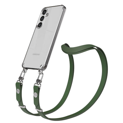 Samsung Galaxy S24 MagSafe Schutzhülle mit magnetischer Crossbody Handykette #farbe_grun-magsafe-funktion-mit-magsafe