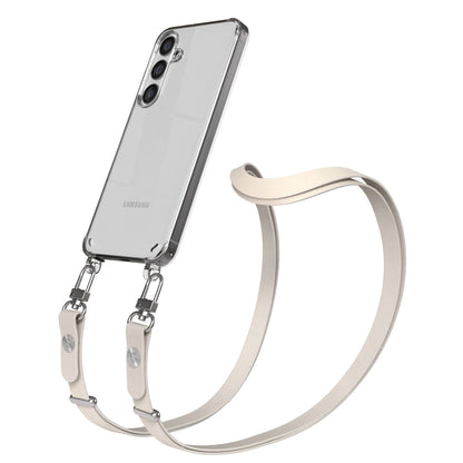 Samsung Galaxy S24 MagSafe Schutzhülle mit magnetischer Crossbody Handykette #farbe_taupe-magsafe-funktion-mit-magsafe