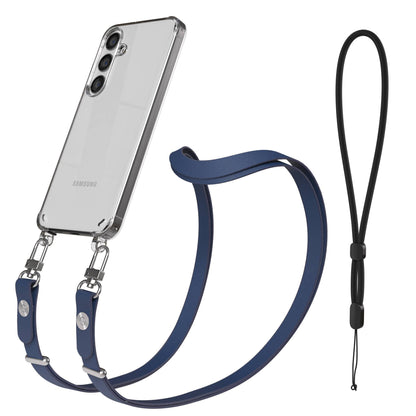 Samsung Galaxy S24 MagSafe Schutzhülle mit magnetischer Crossbody Handykette #farbe_blau-magsafe-funktion-ohne-magsafe