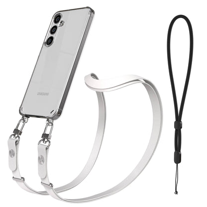 Samsung Galaxy S24 Plus MagSafe Hülle mit magnetischer Crossbody Handykette #farbe_grau-magsafe-funktion-ohne-magsafe