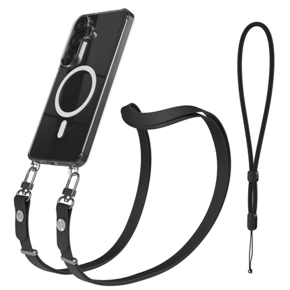 Samsung Galaxy S26 MagSafe Schutzhülle mit magnetischer Crossbody Handykette #farbe_schwarz-magsafe-funktion-mit-magsafe