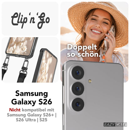 Samsung Galaxy S26 MagSafe Schutzhülle mit magnetischer Crossbody Handykette #farbe_schwarz-magsafe-funktion-mit-magsafe
