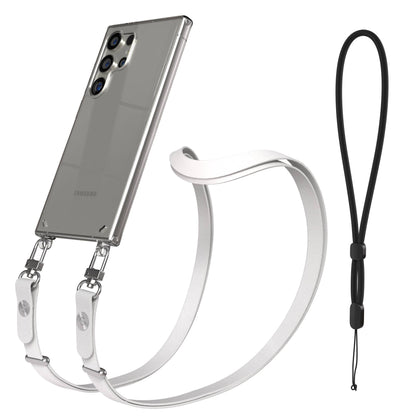 Samsung Galaxy S24 Ultra MagSafe Hülle mit magnetischer Crossbody Handykette #farbe_grau-magsafe-funktion-ohne-magsafe