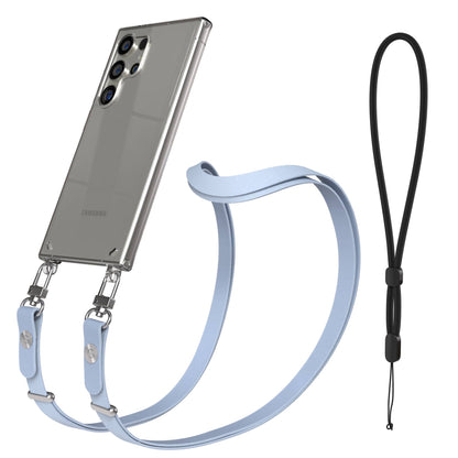 Samsung Galaxy S24 Ultra MagSafe Hülle mit magnetischer Crossbody Handykette #farbe_hellblau-magsafe-funktion-ohne-magsafe