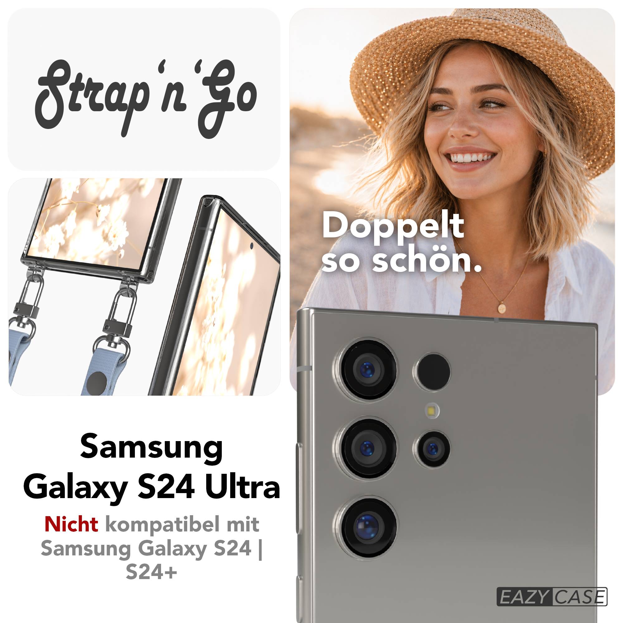 Samsung Galaxy S24 Ultra MagSafe Hülle mit magnetischer Crossbody Handykette #farbe_hellblau-magsafe-funktion-ohne-magsafe
