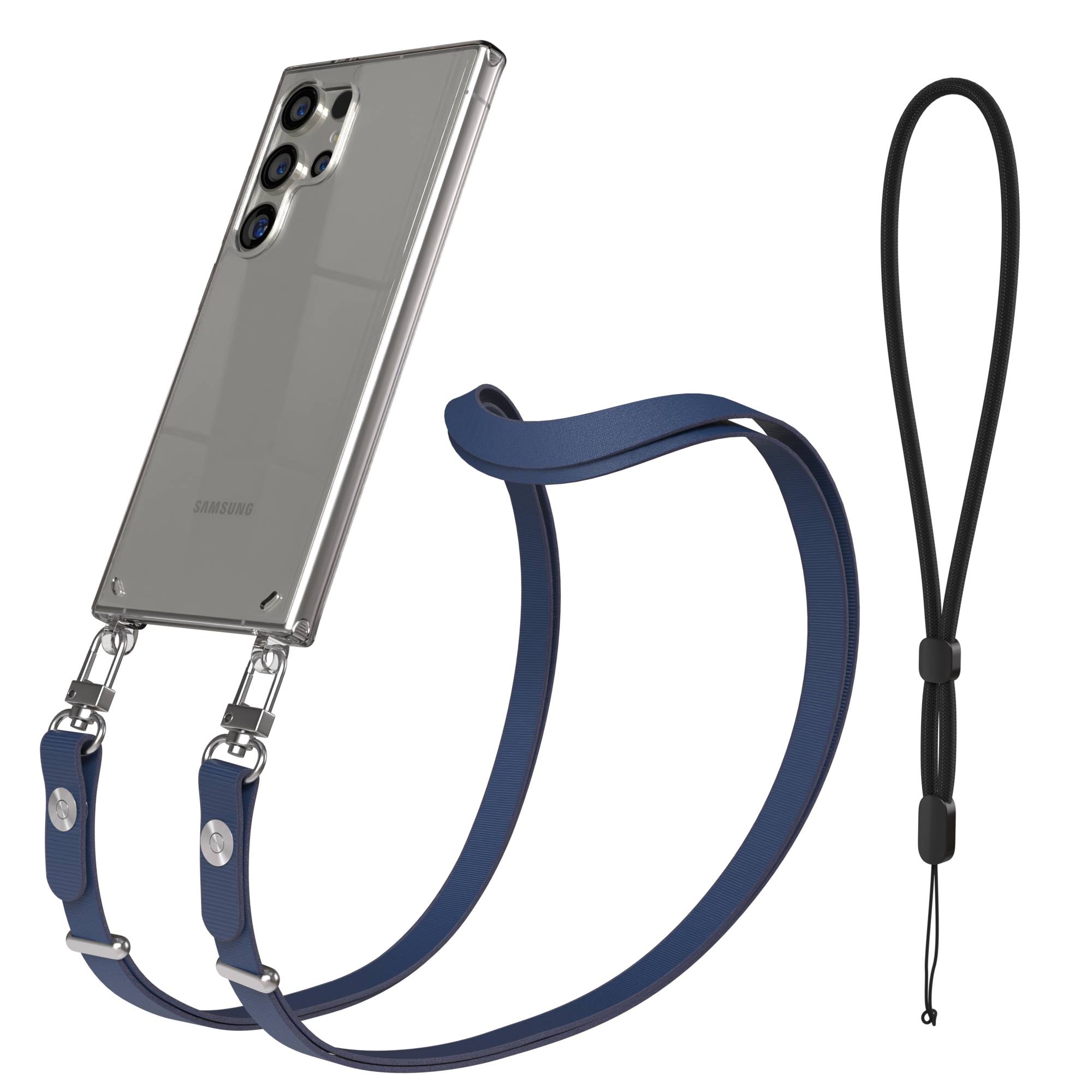 Samsung Galaxy S24 Ultra MagSafe Hülle mit magnetischer Crossbody Handykette #farbe_blau-magsafe-funktion-ohne-magsafe