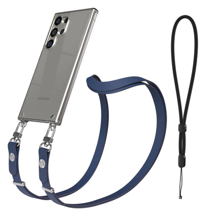 Samsung Galaxy S24 Ultra MagSafe Hülle mit magnetischer Crossbody Handykette #farbe_blau-magsafe-funktion-ohne-magsafe