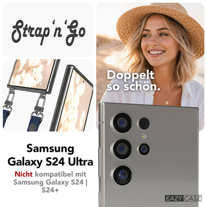 Samsung Galaxy S24 Ultra MagSafe Hülle mit magnetischer Crossbody Handykette #farbe_blau-magsafe-funktion-ohne-magsafe