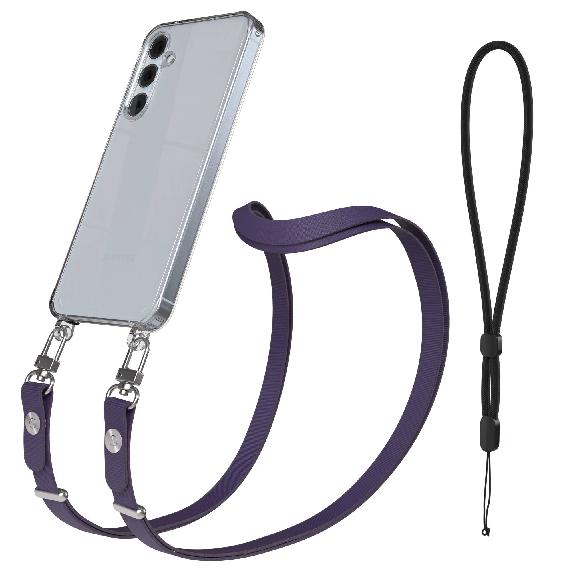 Samsung Galaxy A55 Schutzhülle mit magnetisch verstellbarem Crossbody-Umhängeband 