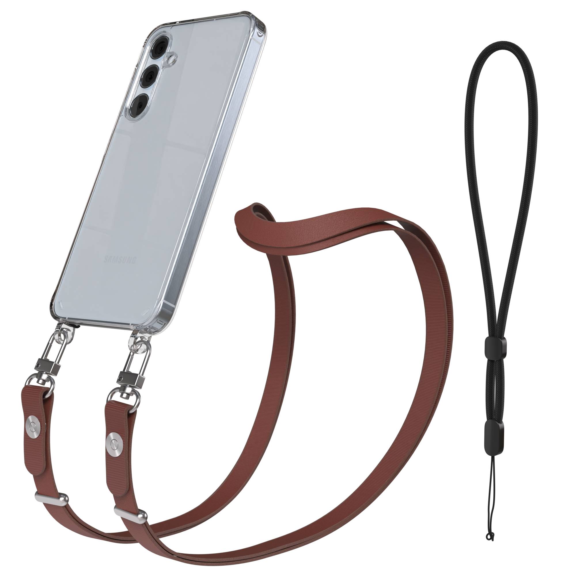 Samsung Galaxy A55 Schutzhülle mit magnetisch verstellbarem Crossbody-Umhängeband 