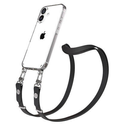 Apple iPhone 16 MagSafe Hülle mit magnetischer Crossbody Handykette Set #farbe_schwarz-magsafe-funktion-mit-magsafe
