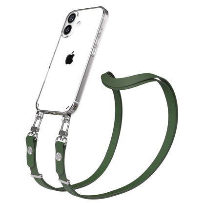 Apple iPhone 16 MagSafe Hülle mit magnetischer Crossbody Handykette Set #farbe_grun-magsafe-funktion-mit-magsafe