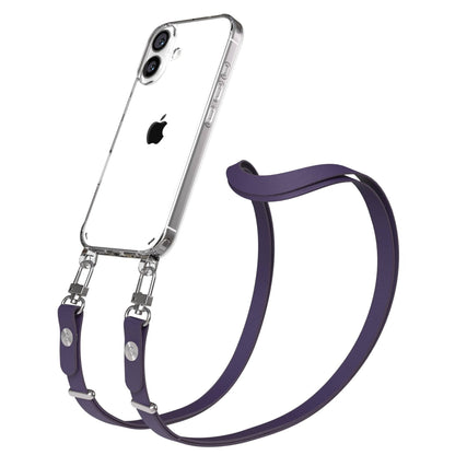 Apple iPhone 16 MagSafe Hülle mit magnetischer Crossbody Handykette Set #farbe_lila-magsafe-funktion-mit-magsafe