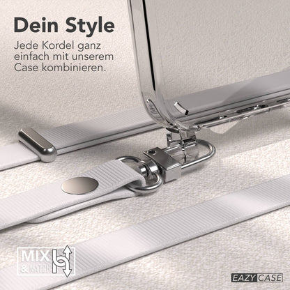Apple iPhone 16 MagSafe Hülle mit magnetischer Crossbody Handykette Set #farbe_grau-magsafe-funktion-ohne-magsafe