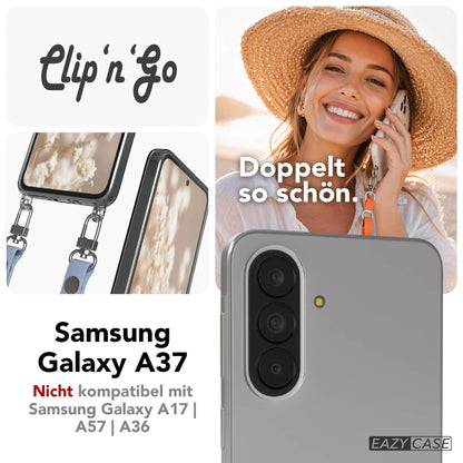 Samsung Galaxy A37 MagSafe Schutzhülle mit magnetischer Crossbody Handykette #farbe_hellblau-magsafe-funktion-mit-magsafe