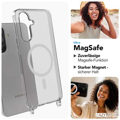 Samsung Galaxy A37 MagSafe Schutzhülle mit magnetischer Crossbody Handykette #farbe_hellblau-magsafe-funktion-mit-magsafe