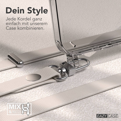 iPhone 16 Plus MagSafe Hülle mit magnetischem Crossbody-Umhängeband von EAZY CASE #farbe_taupe-magsafe-funktion-mit-magsafe