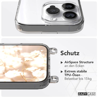 Apple iPhone 16 Pro MagSafe Hülle mit magnetischer Crossbody Handykette Set 