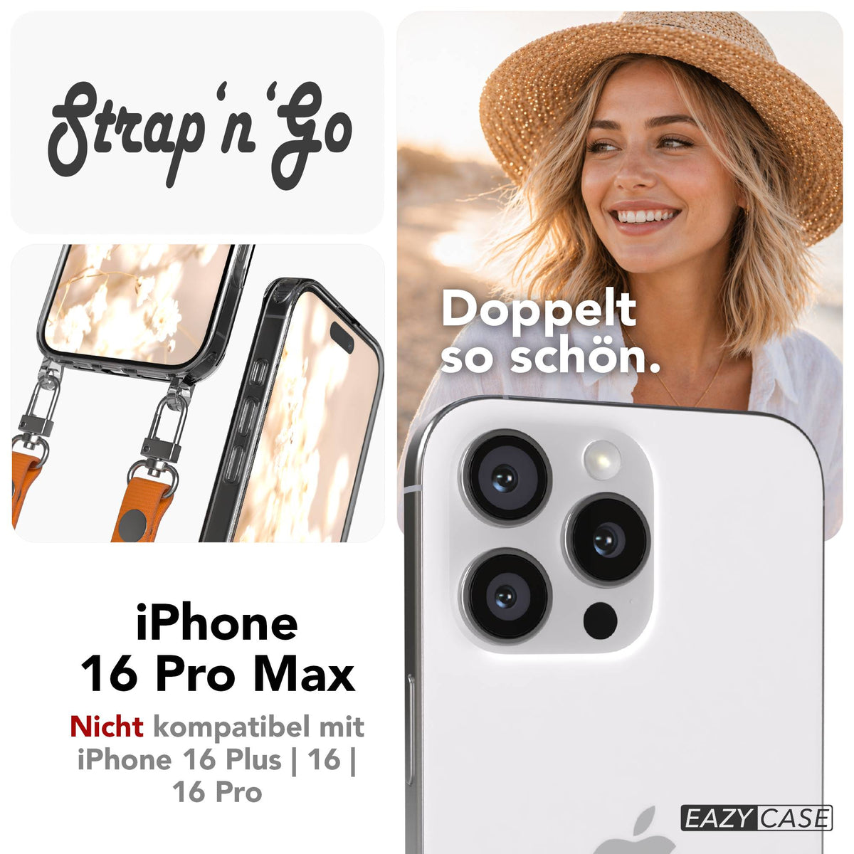 iPhone 16 Pro Max Hülle + magnetisches Band